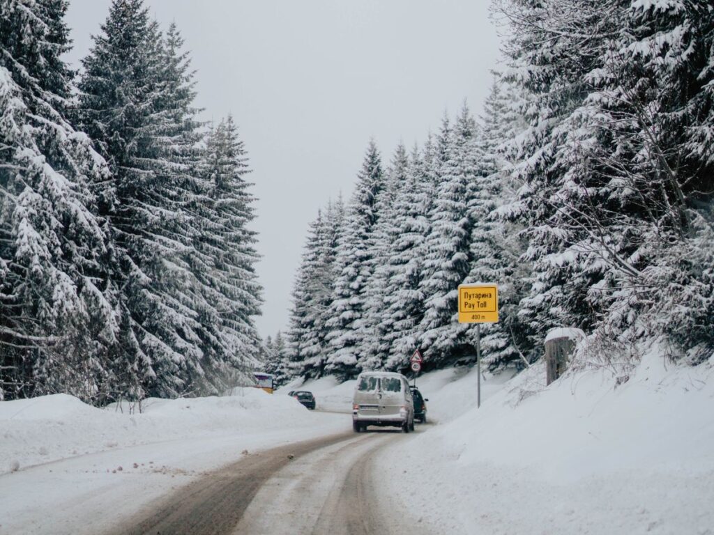 road trip in winter