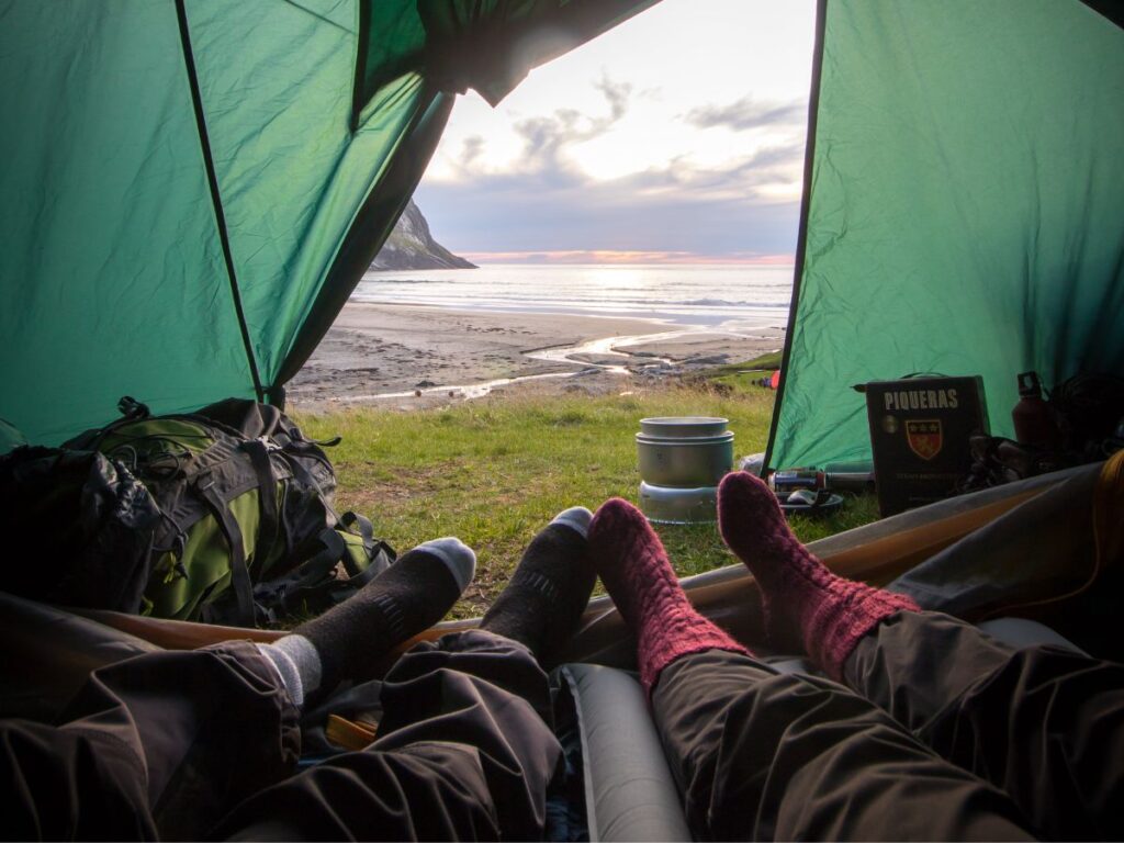 couple in their camp