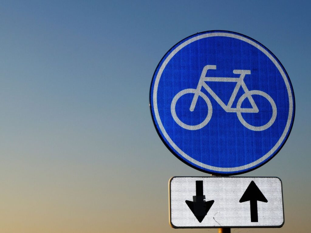 sign for cycling