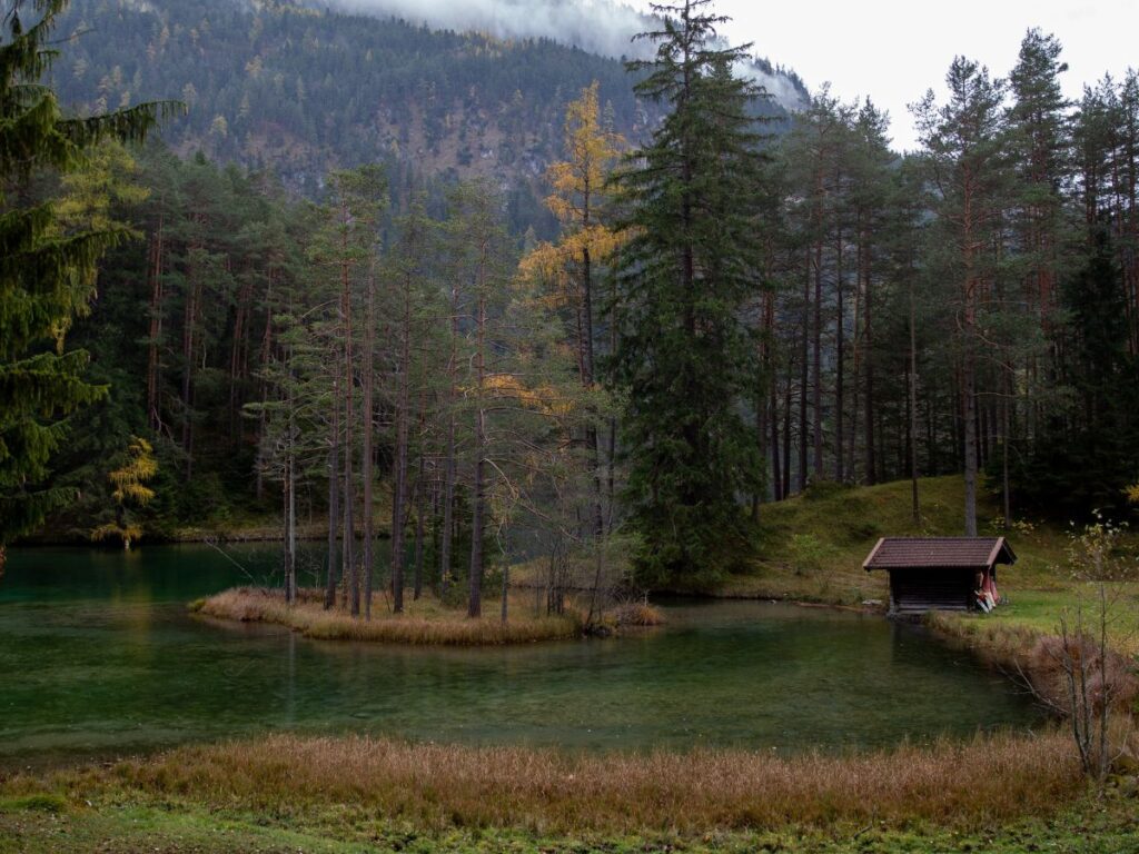 lake near lodges